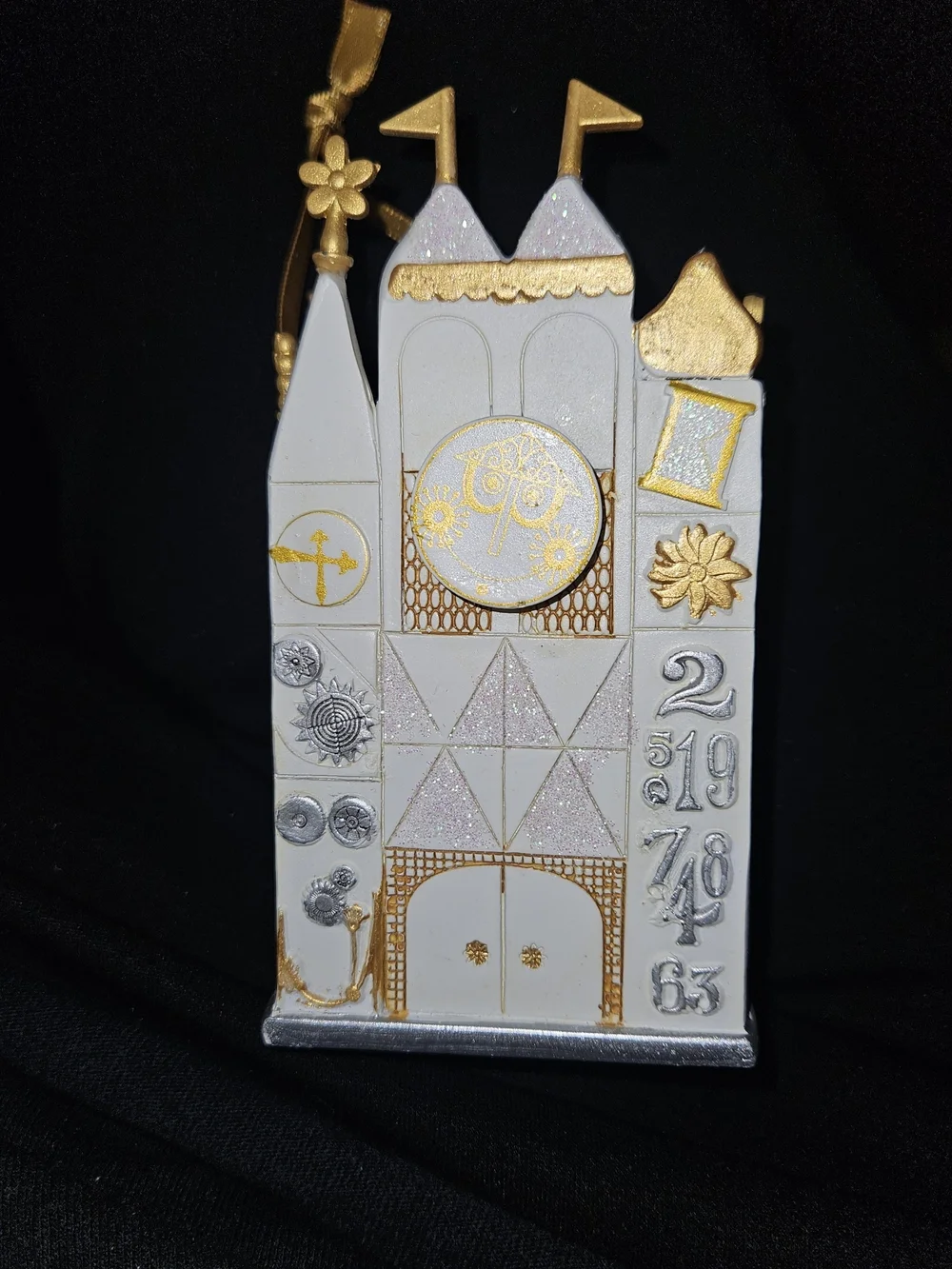 Disney Sketchbook It’s A Small World Clock Tower Ornament by Costa Alavezos